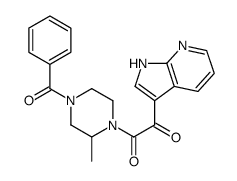 1-(4-benzoyl-2-methylpiperazin-1-yl)-2-(1H-pyrrolo[2,3-b]pyridin-3-yl)ethane-1,2-dione结构式