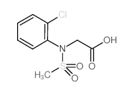 N-(2-Chlorophenyl)-N-(methylsulfonyl)glycine结构式