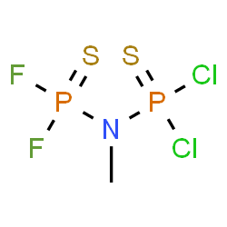 [Methyl(dichlorothiophophinyl)amino]difluorophosphine sulfide structure