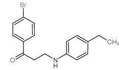 1-(4-bromophenyl)-3-(4-ethylanilino)propan-1-one结构式