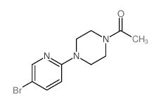 1-(4-(5-溴吡啶-2-基)哌嗪-1-基)乙酮结构式