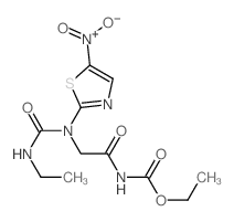 ethyl N-[2-[ethylcarbamoyl-(5-nitro-1,3-thiazol-2-yl)amino]acetyl]carbamate Structure