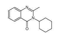 3-cyclohexyl-2-methylquinazolin-4-one结构式