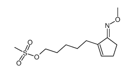 Methanesulfonic acid 5-{5-[(E)-methoxyimino]-cyclopent-1-enyl}-pentyl ester结构式