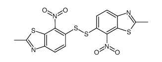 2,2'-dimethyl-7,7'-dinitro-6,6'-disulfanediyl-bis-benzothiazole结构式