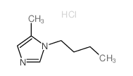 1H-Imidazole,1-butyl-5-methyl-, hydrochloride (1:1) structure