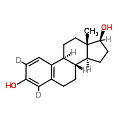 1,3,5(10)-雌甾三烯-2,4-d2-3,17β-二醇结构式