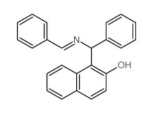 N-亚苄基-(2-羟基-1-萘)苄胺结构式