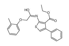 ethyl 2-[[2-(2-methylphenoxy)acetyl]amino]-4-phenylthiophene-3-carboxylate Structure