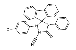 2'-(4-chloro-phenyl)-5'-oxo-4'-phenyl-spiro[fluorene-9,3'-[1,2,4]triazolidine]-1'-carbonitrile Structure