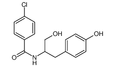 4-chloro-N-[1-hydroxy-3-(4-hydroxyphenyl)propan-2-yl]benzamide Structure