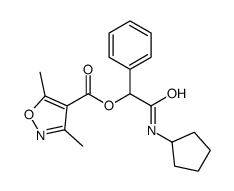 4-Isoxazolecarboxylicacid,3,5-dimethyl-,2-(cyclopentylamino)-2-oxo-1-phenylethylester(9CI) Structure