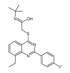 Acetamide, N-(1,1-dimethylethyl)-2-[[8-ethyl-2-(4-fluorophenyl)-4-quinazolinyl]thio]- (9CI)结构式