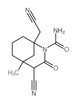 2-Azabicyclo[3.3.1]nonane-2-carboxamide,4-cyano-1-(cyanomethyl)-5-methyl-3-oxo- Structure