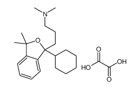 3-(1-cyclohexyl-3,3-dimethyl-2-benzofuran-1-yl)-N,N-dimethylpropan-1-amine,oxalic acid结构式