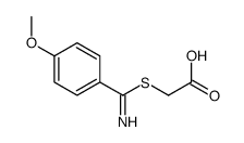 2-[(α-Imino-p-methoxybenzyl)thio]acetic acid结构式