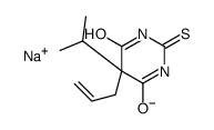 sodium,4,6-dioxo-5-propan-2-yl-5-prop-2-enyl-1H-pyrimidine-2-thiolate结构式