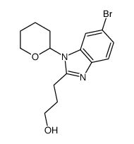 3-[6-bromo-1-(oxan-2-yl)benzimidazol-2-yl]propan-1-ol Structure