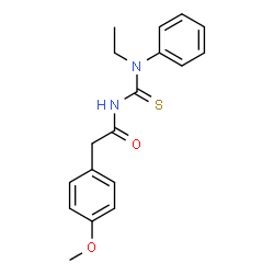 N-{[ethyl(phenyl)amino]carbonothioyl}-2-(4-methoxyphenyl)acetamide结构式