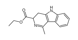 ethyl 1-methyl-5H-3,4-dihydropyrido[4,3-b]indole-3-carboxylate结构式