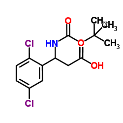 3-TERT-BUTOXYCARBONYLAMINO-3-(2,5-DICHLORO-PHENYL)-PROPIONIC ACID Structure