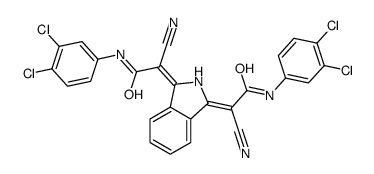 2,2'-(1H-isoindole-1,3(2H)-diylidene)bis[2-cyano-N-(3,4-dichlorophenyl)acetamide]结构式