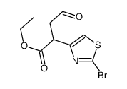 4-Thiazoleaceticacid,2-bromo--alpha--(2-oxoethyl)-,ethylester(9CI) structure