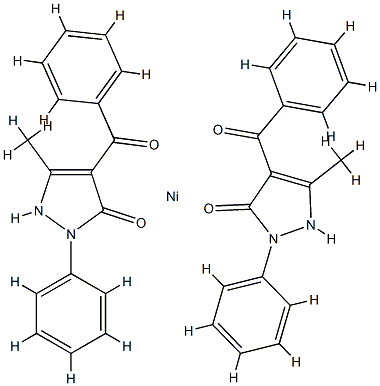 bis(4-benzoyl-2,4-dihydro-5-methyl-2-phenyl-3H-pyrazol-3-onato-O,O')nickel结构式