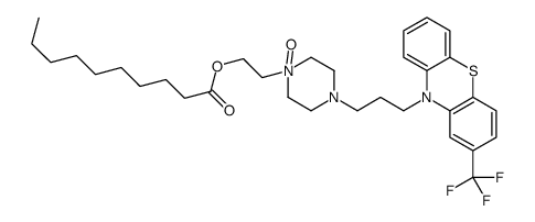 2-[1-oxido-4-[3-[2-(trifluoromethyl)phenothiazin-10-yl]propyl]-2,3,5,6-tetrahydropyrazin-1-yl]ethyl decanoate structure