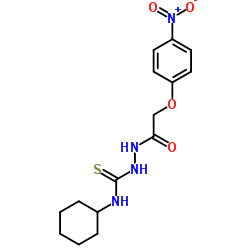 N-Cyclohexyl-2-[(4-nitrophenoxy)acetyl]hydrazinecarbothioamide结构式