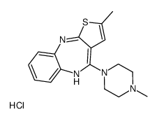 2-methyl-4-(4-methylpiperazin-1-yl)-5H-thieno[3,2-c][1,5]benzodiazepine,hydrochloride Structure