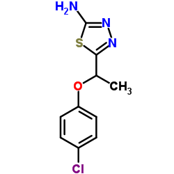 5-[1-(4-CHLORO-PHENOXY)-ETHYL]-[1,3,4]THIADIAZOL-2-YLAMINE结构式