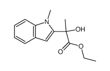 ethyl 2-hydroxy-2-(N-methyl-indol-2'-yl)-propionate结构式