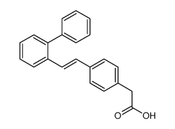 2-[4-[2-(2-phenylphenyl)ethenyl]phenyl]acetic acid Structure