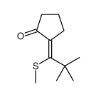 2-(2,2-dimethyl-1-methylsulfanylpropylidene)cyclopentan-1-one结构式