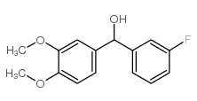 3-FLUORO-3',4'-DIMETHOXYBENZHYDROL结构式