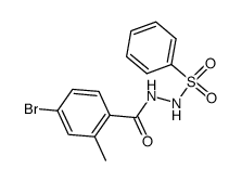 N-benzenesulfonyl-N'-(4-bromo-2-methyl-benzoyl)-hydrazine Structure