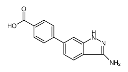 Benzoic acid, 4-(3-amino-1H-indazol-6-yl) Structure