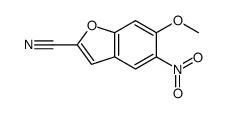 6-methoxy-5-nitro-1-benzofuran-2-carbonitrile结构式