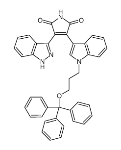 3-(3-1H-indazol-3-yl)-4-[1-(3-trityloxy-propyl)-1H-indol-3-yl]-pyrrole-2,5-dione Structure