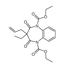 3-Allyl-3-ethyl-2,4-dioxo-3,4-dihydro-2H-benzo[b][1,4]diazepine-1,5-dicarboxylic acid diethyl ester Structure