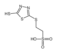 2-[(2-sulfanylidene-3H-1,3,4-thiadiazol-5-yl)sulfanyl]ethanesulfonic acid Structure