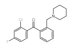 2-CHLORO-4-FLUORO-2'-PIPERIDINOMETHYL BENZOPHENONE structure