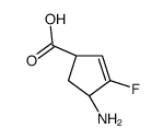 (1R,4S)-4-amino-3-fluorocyclopent-2-ene-1-carboxylic acid结构式