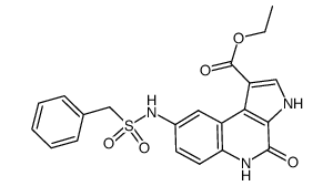 4-oxo-8-phenylmethanesulfonylamino-4,5-dihydro-3H-pyrrolo[2,3-c]quinoline-1-ethyl carboxylate Structure