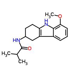 N-(8-Methoxy-2,3,4,9-tetrahydro-1H-carbazol-3-yl)-2-methylpropanamide Structure