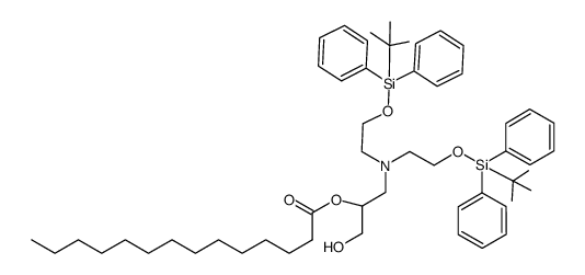 3-[N,N-bis(2-tert-butyldiphenylsilyloxyethyl)amino]-2-(tetradecanoyloxy)-1-propanol Structure