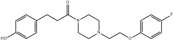 1-Propanone, 1-[4-[2-(4-fluorophenoxy)ethyl]-1-piperazinyl]-3-(4-hydroxyphenyl)- structure