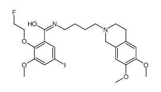 N-[4-(3,4-二氢-6,7-二甲氧基-2(1H)-异喹啉)丁基]-2-(2-氟乙氧基)-5-碘-3-甲氧基苯甲酰胺结构式