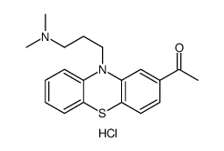 Ethanone, 1-[10-[3-(dimethylamino)propyl]-10H-phenothiazin-2-yl]-, hydrochloride Structure